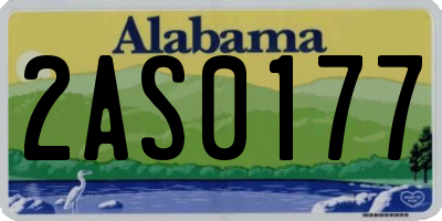 AL license plate 2AS0177