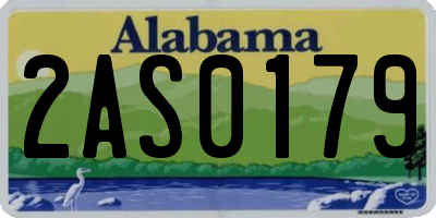 AL license plate 2AS0179