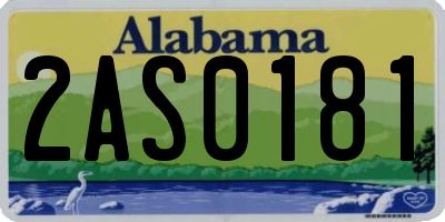 AL license plate 2AS0181