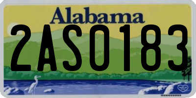 AL license plate 2AS0183