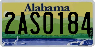 AL license plate 2AS0184