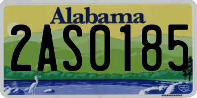 AL license plate 2AS0185