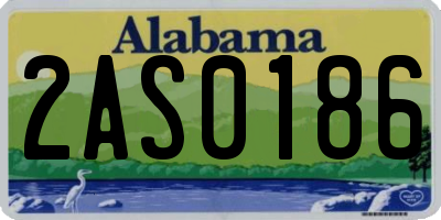 AL license plate 2AS0186