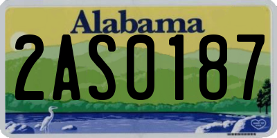 AL license plate 2AS0187