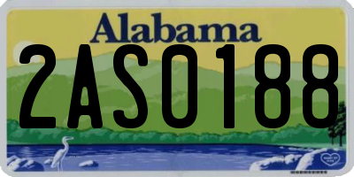AL license plate 2AS0188
