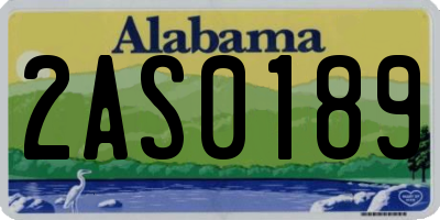 AL license plate 2AS0189