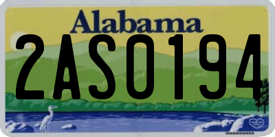 AL license plate 2AS0194