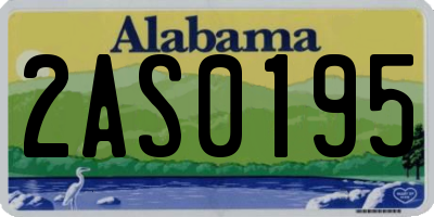 AL license plate 2AS0195