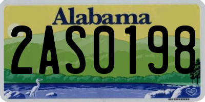 AL license plate 2AS0198
