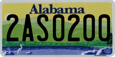 AL license plate 2AS0200