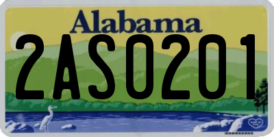 AL license plate 2AS0201