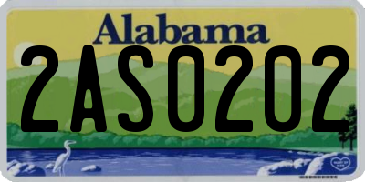 AL license plate 2AS0202