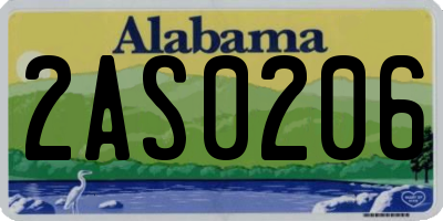 AL license plate 2AS0206