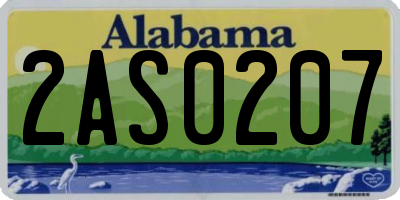 AL license plate 2AS0207