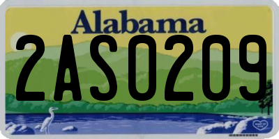AL license plate 2AS0209