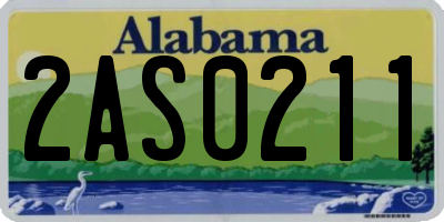 AL license plate 2AS0211