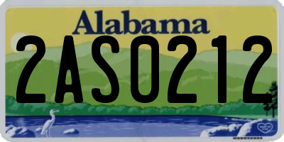 AL license plate 2AS0212