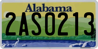 AL license plate 2AS0213