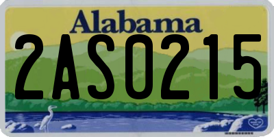 AL license plate 2AS0215
