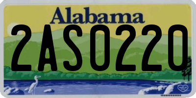 AL license plate 2AS0220