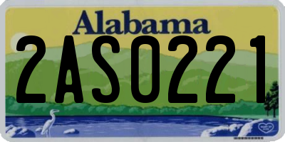 AL license plate 2AS0221