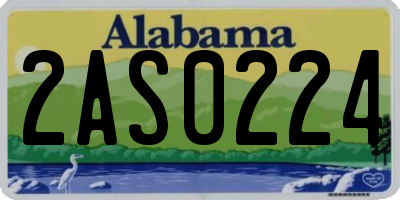 AL license plate 2AS0224