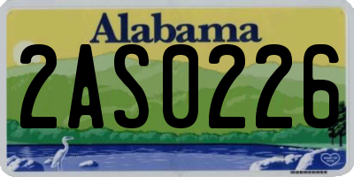AL license plate 2AS0226