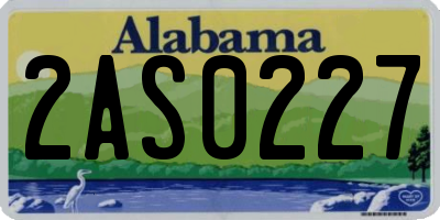 AL license plate 2AS0227