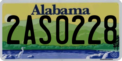 AL license plate 2AS0228