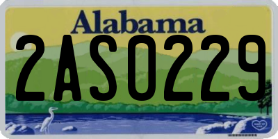 AL license plate 2AS0229