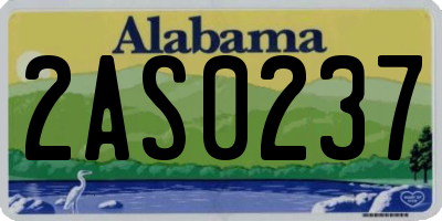 AL license plate 2AS0237