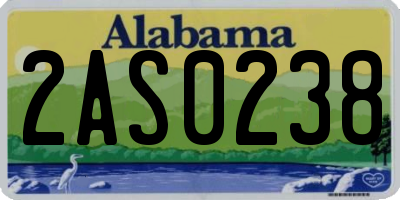 AL license plate 2AS0238