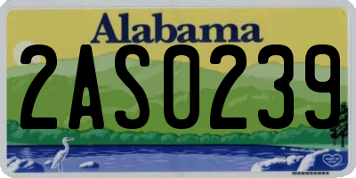 AL license plate 2AS0239