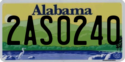 AL license plate 2AS0240