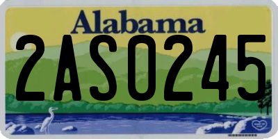 AL license plate 2AS0245