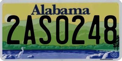 AL license plate 2AS0248