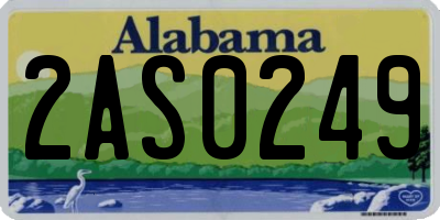 AL license plate 2AS0249