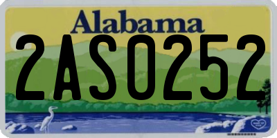 AL license plate 2AS0252