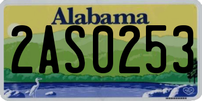 AL license plate 2AS0253