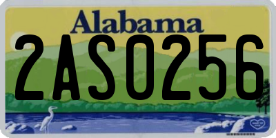 AL license plate 2AS0256