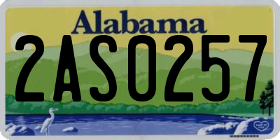 AL license plate 2AS0257