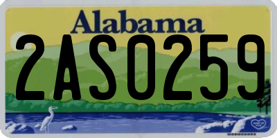 AL license plate 2AS0259