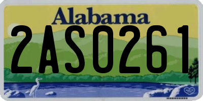 AL license plate 2AS0261