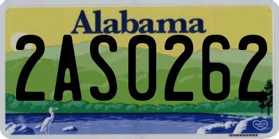 AL license plate 2AS0262