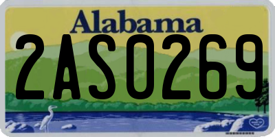 AL license plate 2AS0269