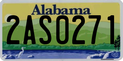 AL license plate 2AS0271