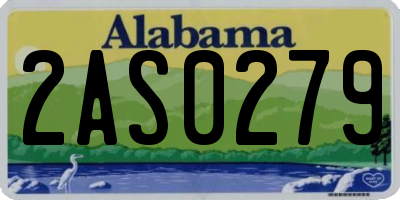 AL license plate 2AS0279