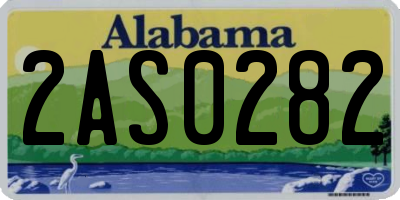AL license plate 2AS0282