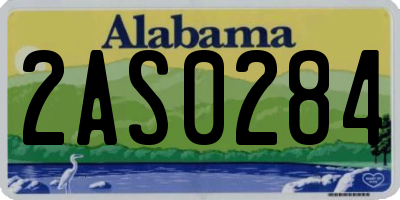 AL license plate 2AS0284
