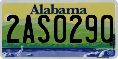 AL license plate 2AS0290